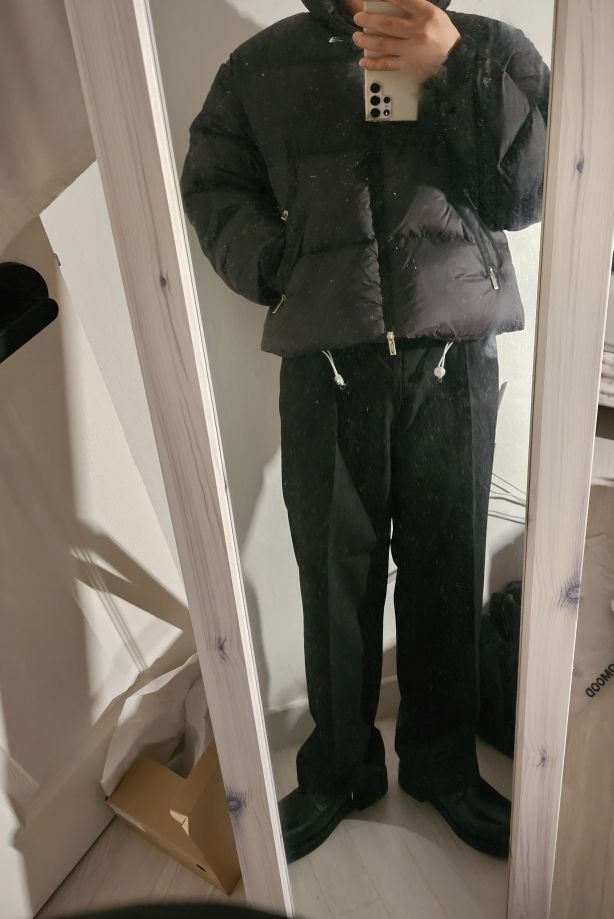 MUSINSA公式 | OPENING PROJECT Identity Down Jacket - Black