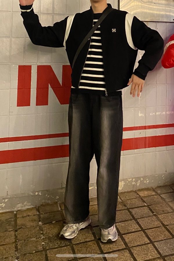 ジャケット・アウター SATUR PERCY COLLARLESS VARSITY JACKET MUSINSA | SATUR Percy Collarless Varsity Jacket Classic Black