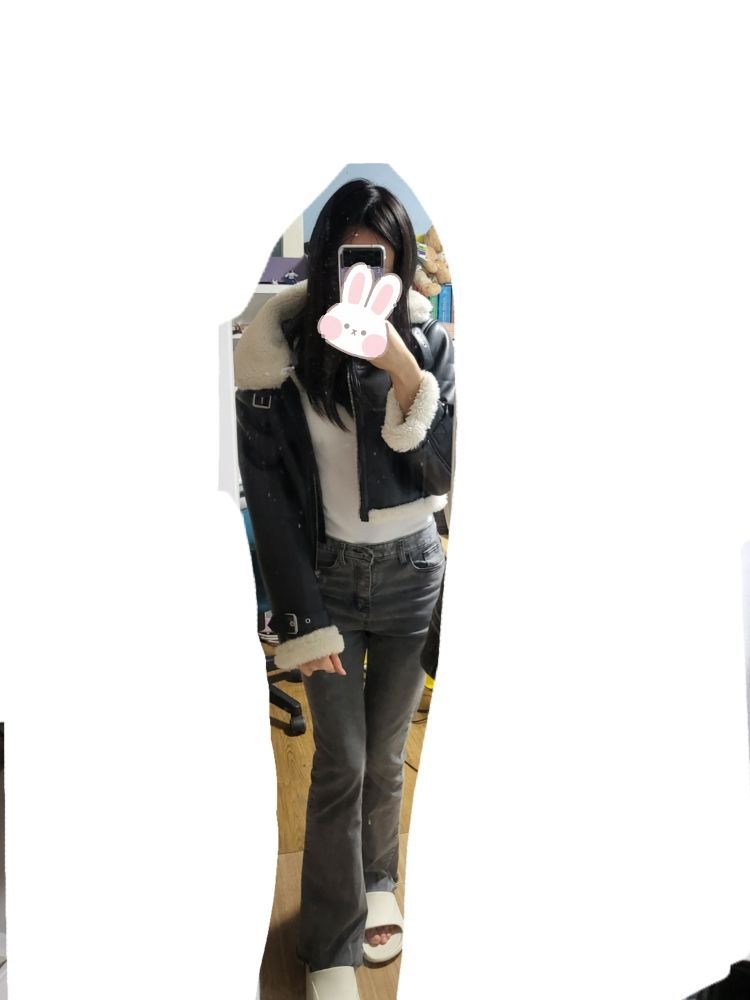 MUSINSA | LEATHERY Oblique overfit leather mustang jacket