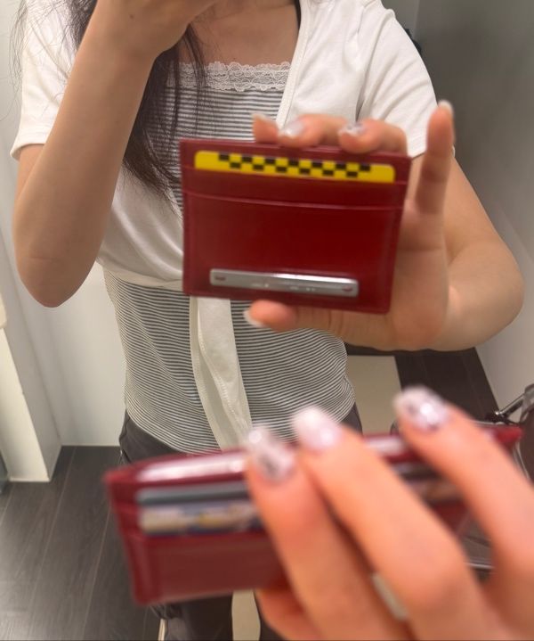 MUSINSA | MATIN KIM VINTAGE CARD WALLET IN RED