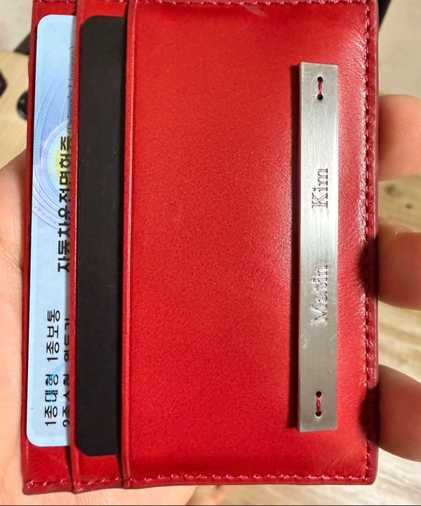 MUSINSA公式 | MATIN KIM VINTAGE CARD WALLET IN RED