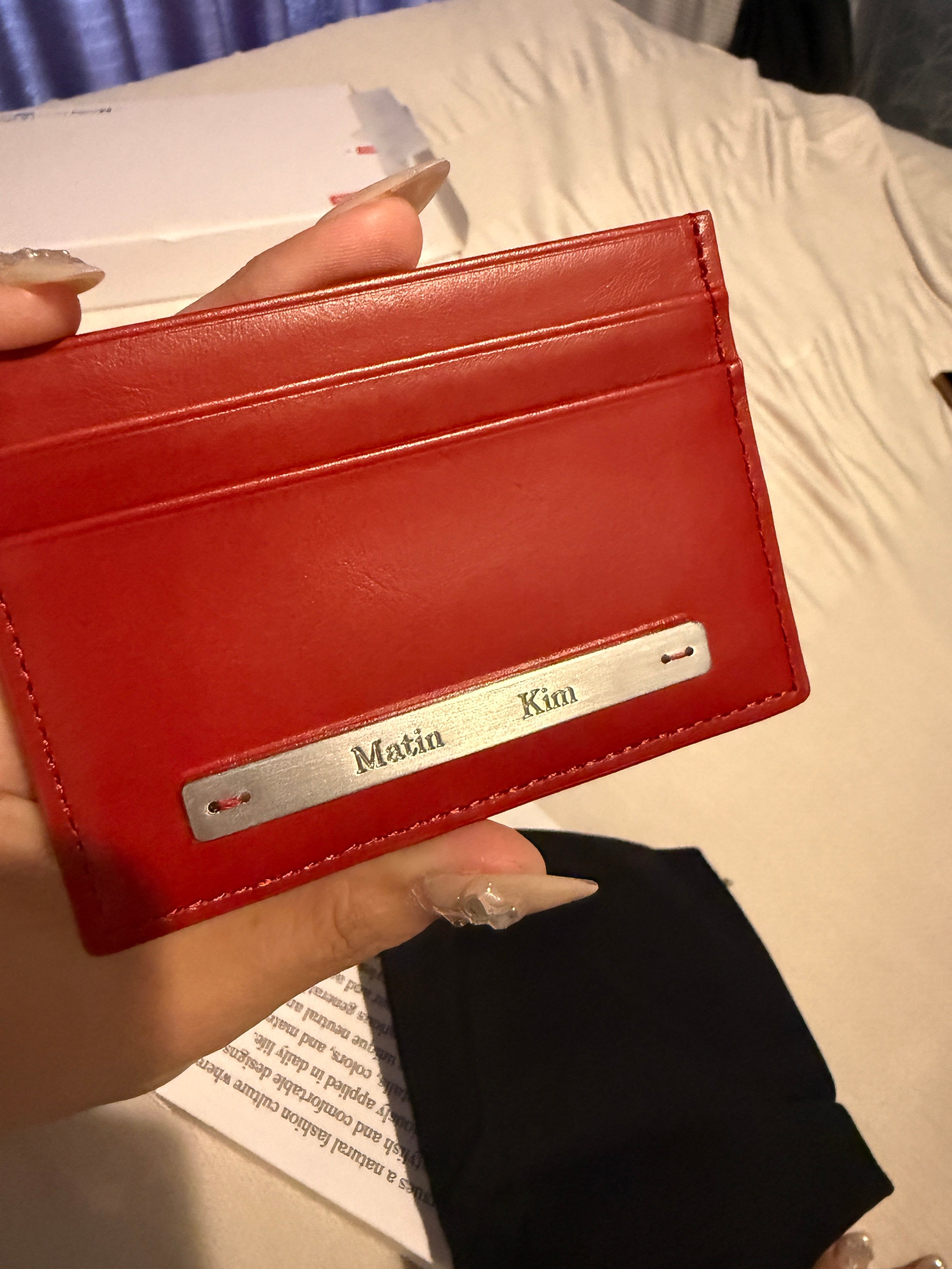 MUSINSA | MATIN KIM VINTAGE CARD WALLET IN RED