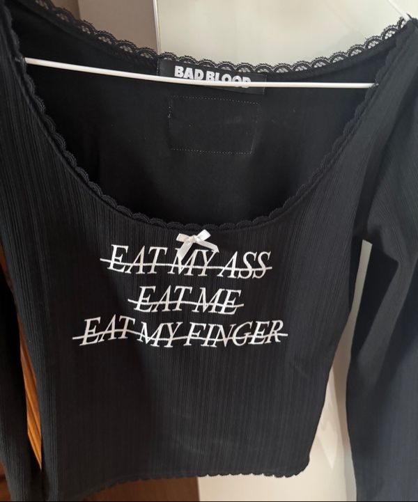 MUSINSA | BADBLOOD Eat Me Long Sleeve - Black