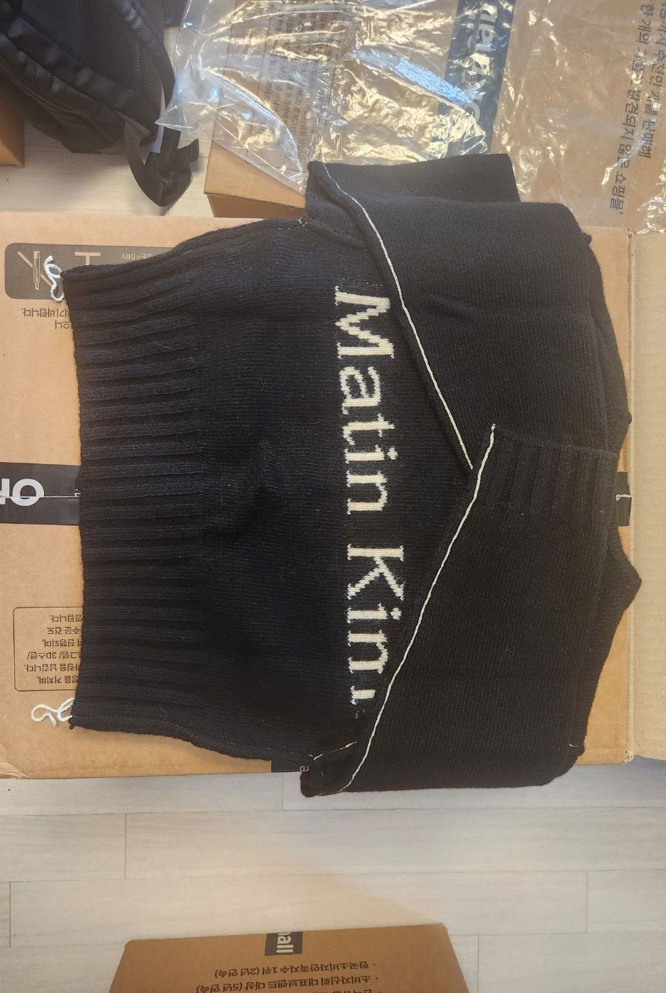 MUSINSA公式 | MATIN KIM MATIN STITCH POINT CROP CARDIGAN IN