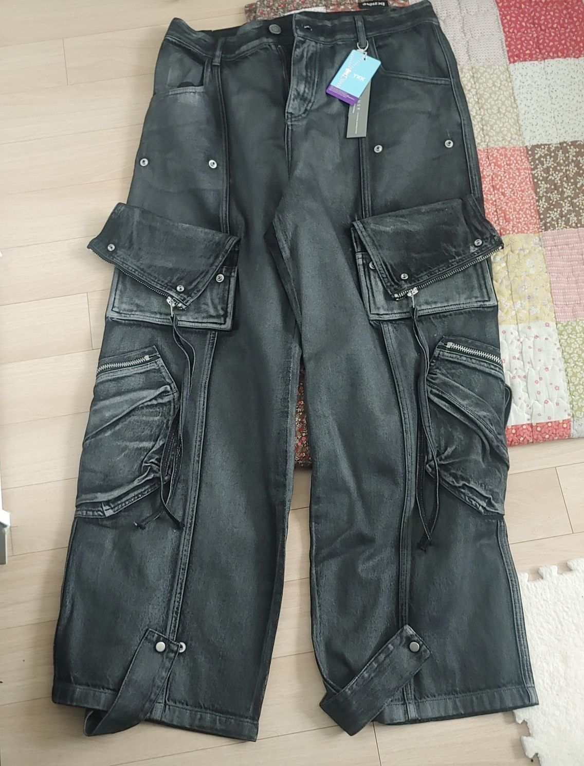 Mediam Removable Pants リムーバブルパンツ　ブラック2 non-hedge パール付きブラックデニムパンツ|TiMTiMオンライン