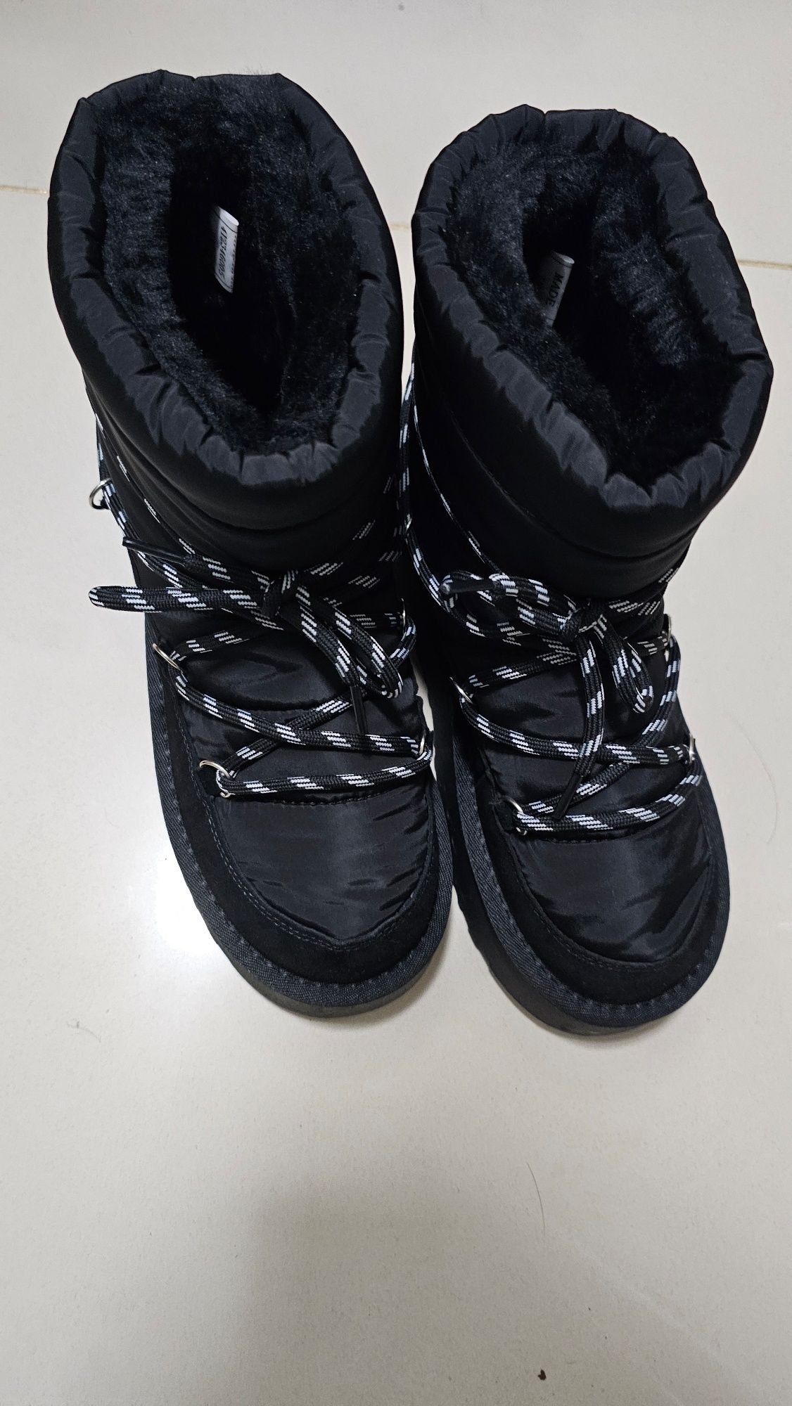 MUSINSA | SALT AND CHOCOLATE Heather lace-up padded boots