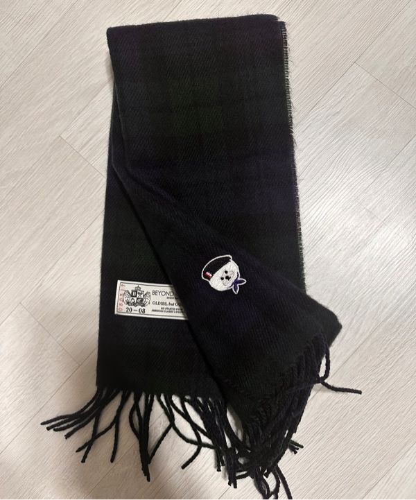 ★beyond closet★ New Parisian Dog Waffen Basic Muffler Blac MUSINSA | BEYOND CLOSET New Parisian Dog Wappen Basic