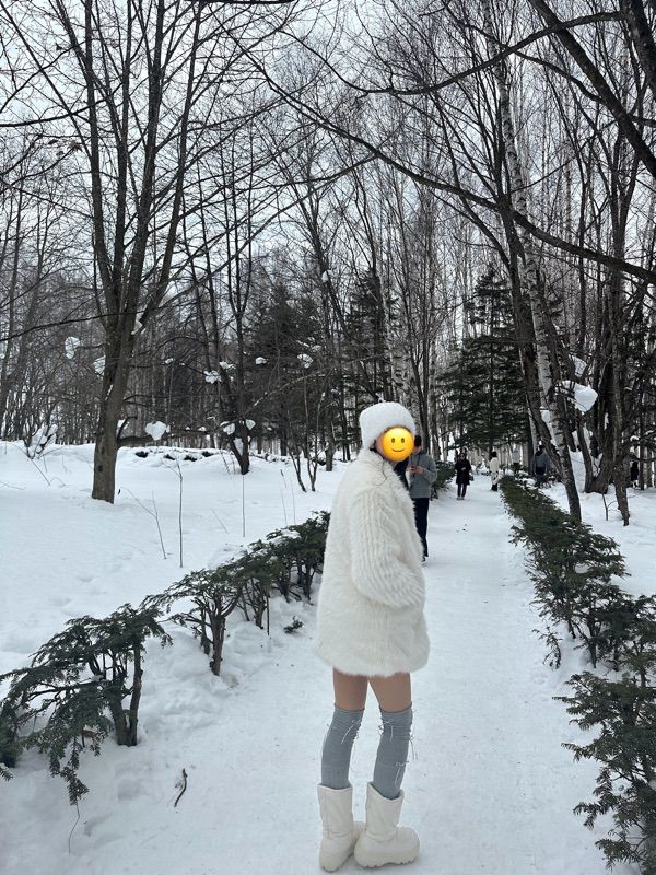 PARTIMENT WOMEN パルティメントウィメン　ファーコート　アイボリー MUSINSA | PARTIMENTO WOMEN Hairy high neck fur coat_mix ivory