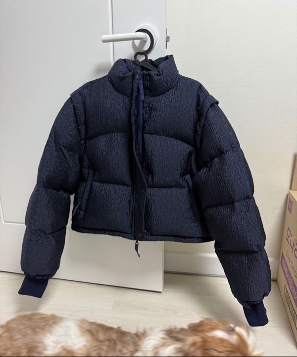 MUSINSA公式 | PARTIMENTO WOMEN 2WAYクロップパファージャケット_ネイビー