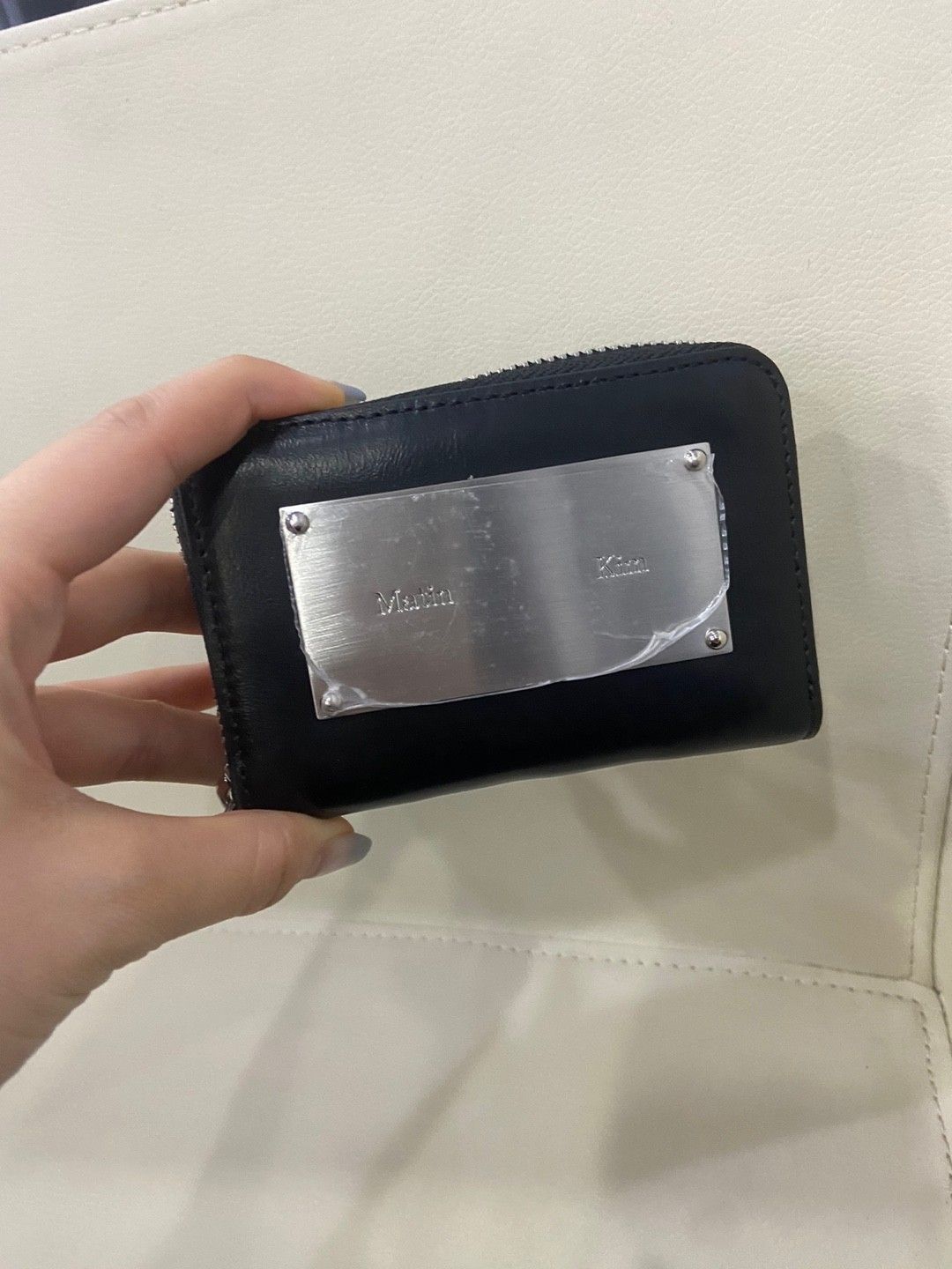 MUSINSA公式 | MATIN KIM VINTAGE COMPACT WALLET IN BLACK