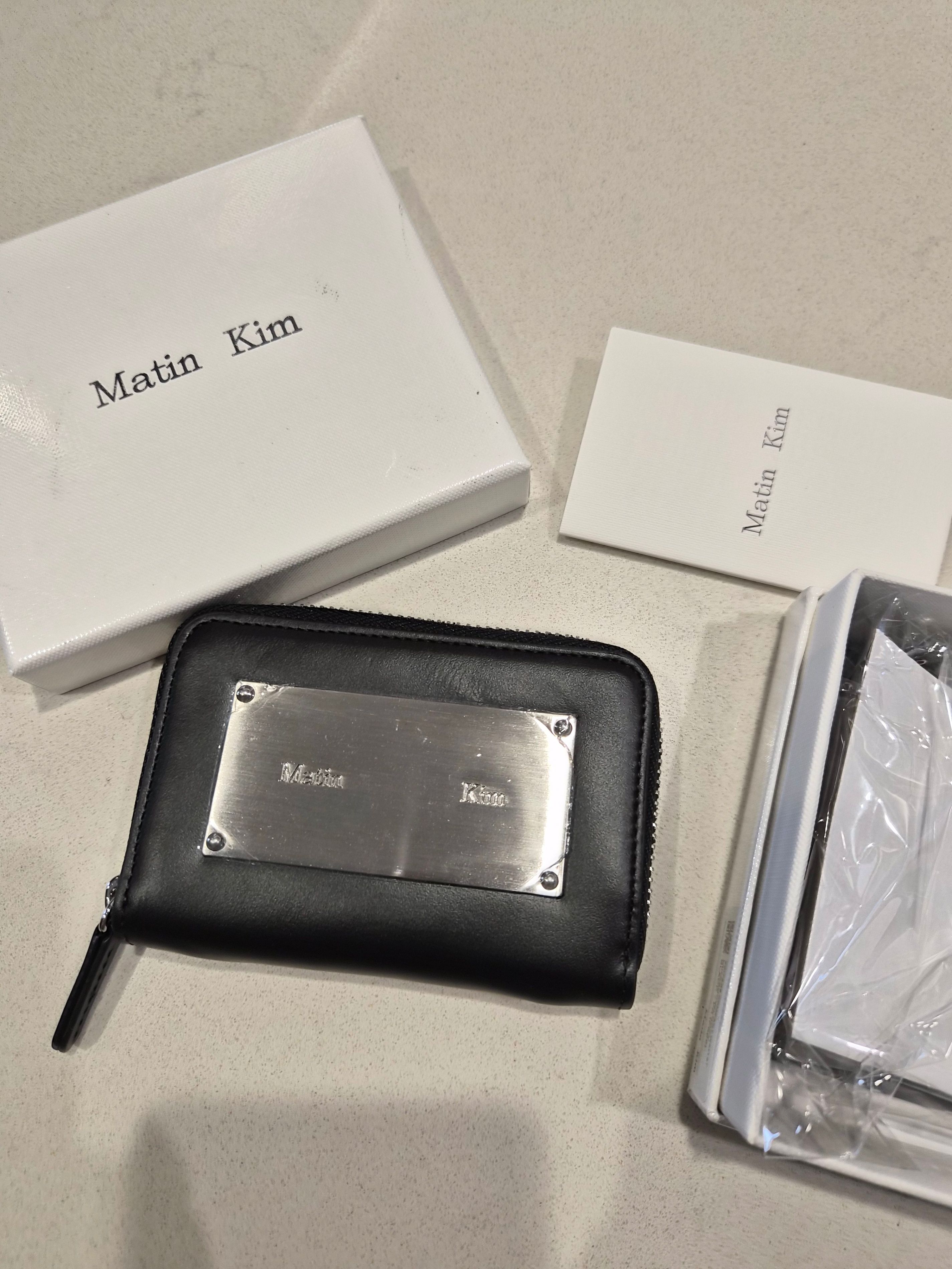 マーティンキム Matin kim VINTAGE COMPACT WALLET □ Matin Kim □ VINTAGE COMPACT WALLET IN SILVER (Matin Kim