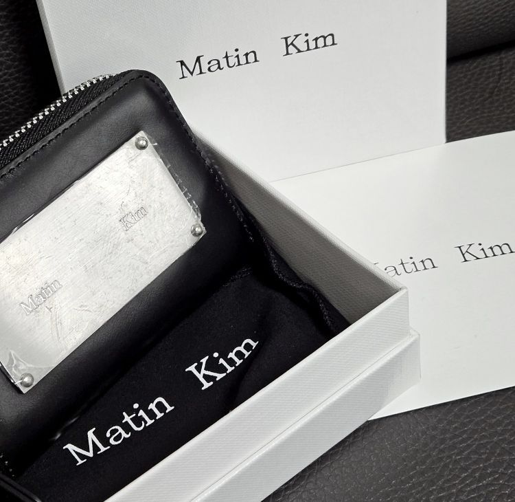 マーティンキム Matin kim VINTAGE COMPACT WALLET VINTAGE COMPACT WALLET IN SILVER - MATINKIM