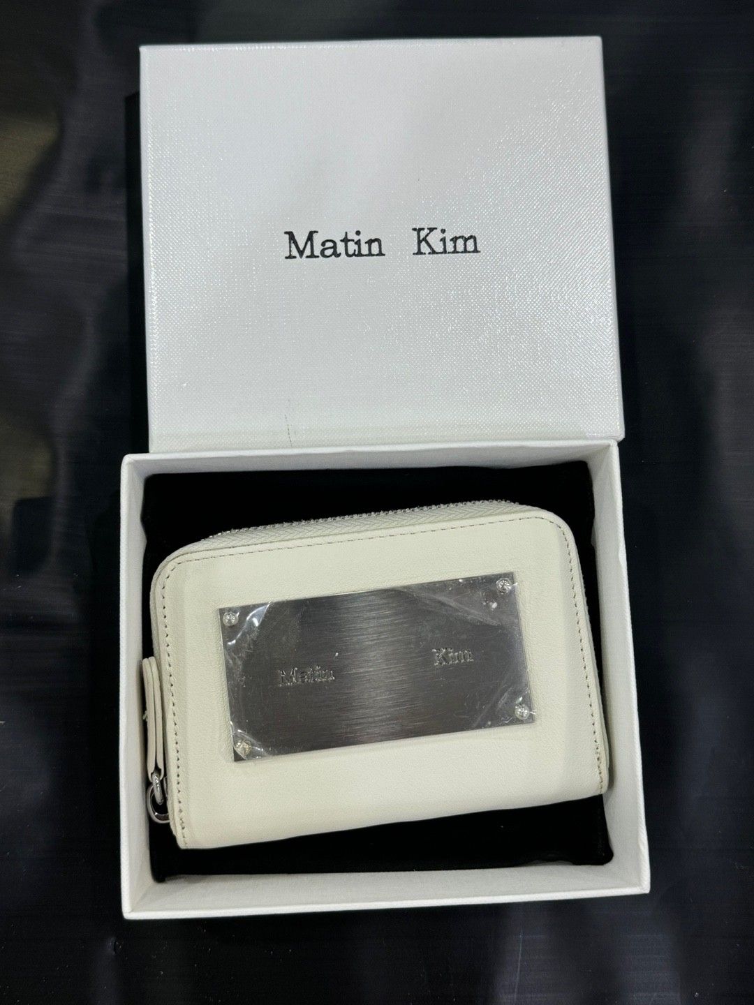 MUSINSA | MATIN KIM VINTAGE COMPACT WALLET IN IVORY
