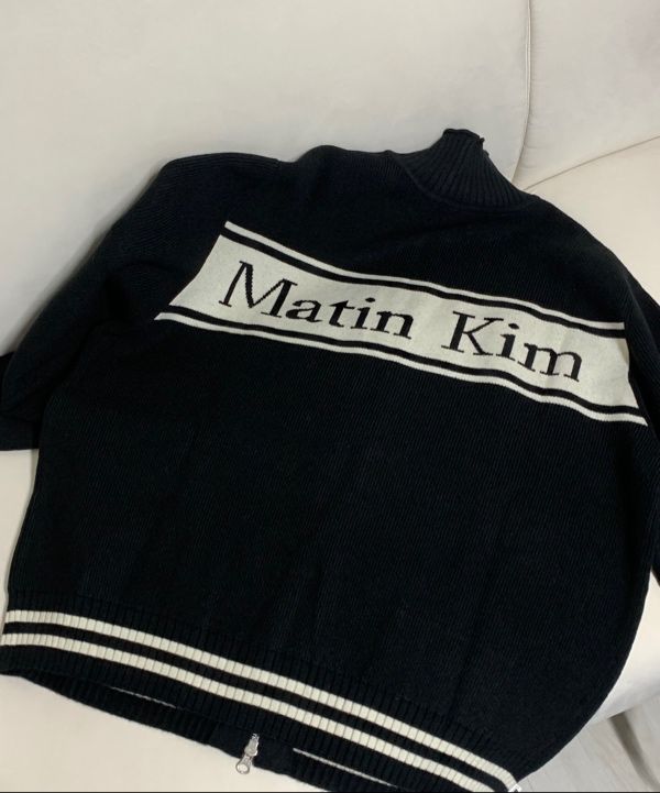 MUSINSA公式 | MATIN KIM SPELL POINT STRIPE WOOL BLENDED KNIT