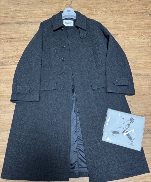 MUSINSA | ANOTHER OFFICE Voyager Bold Balmacaan Coat (Black)