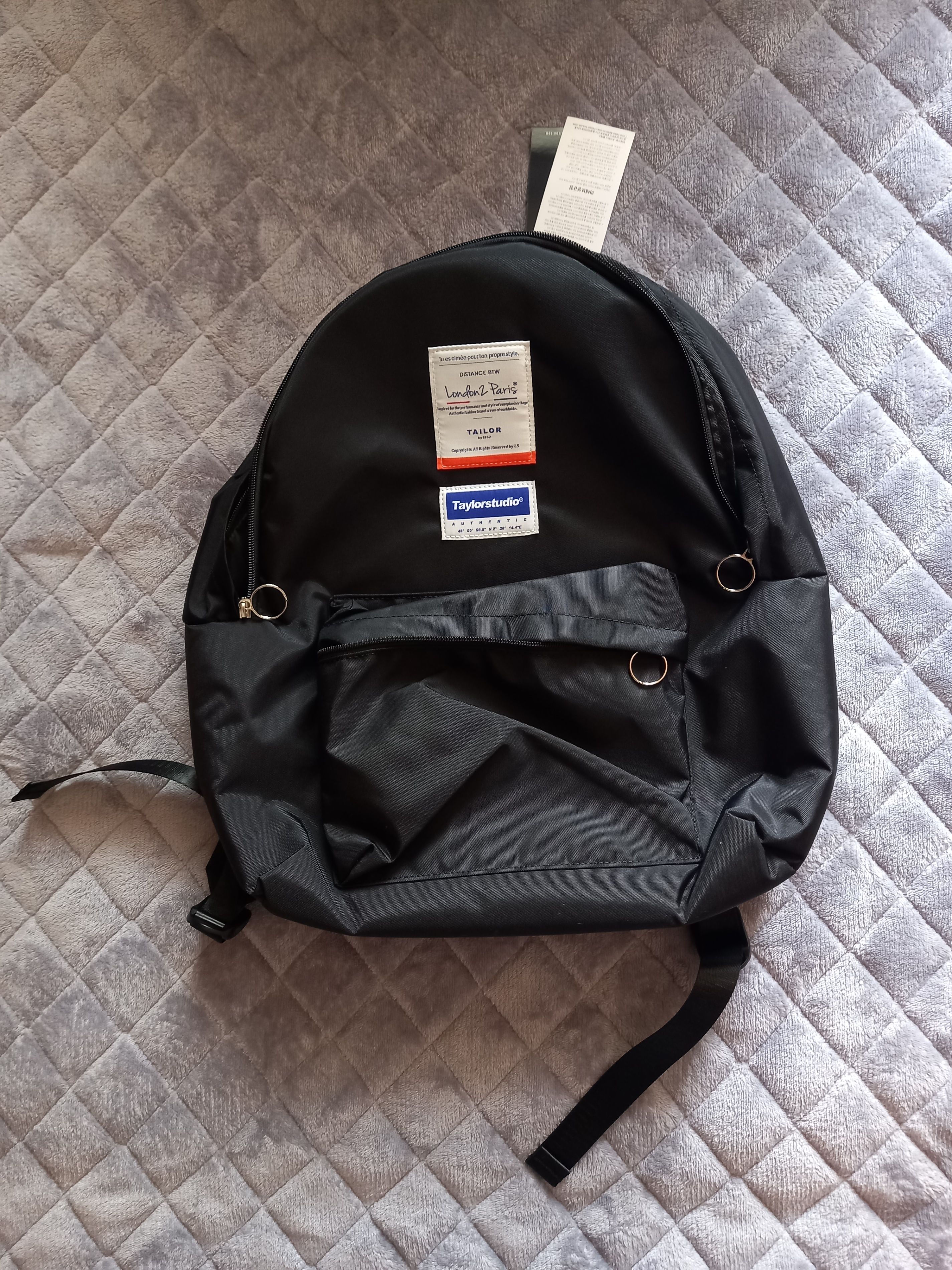 MUSINSA TAILOR STUDIO Label Backpack (Black)