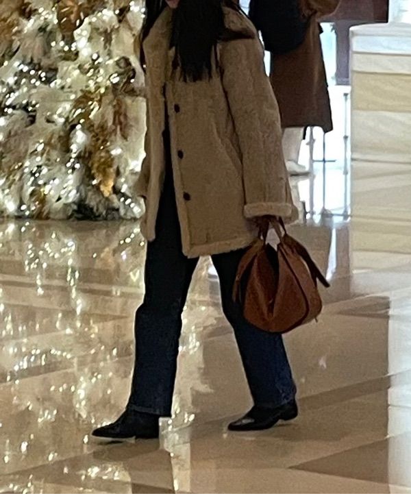 MUSINSA | LINGSEOUL suede mustang coat-brown