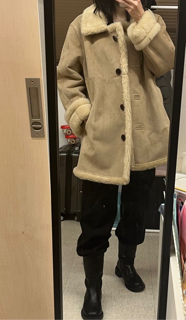 MUSINSA | LINGSEOUL suede mustang coat-brown