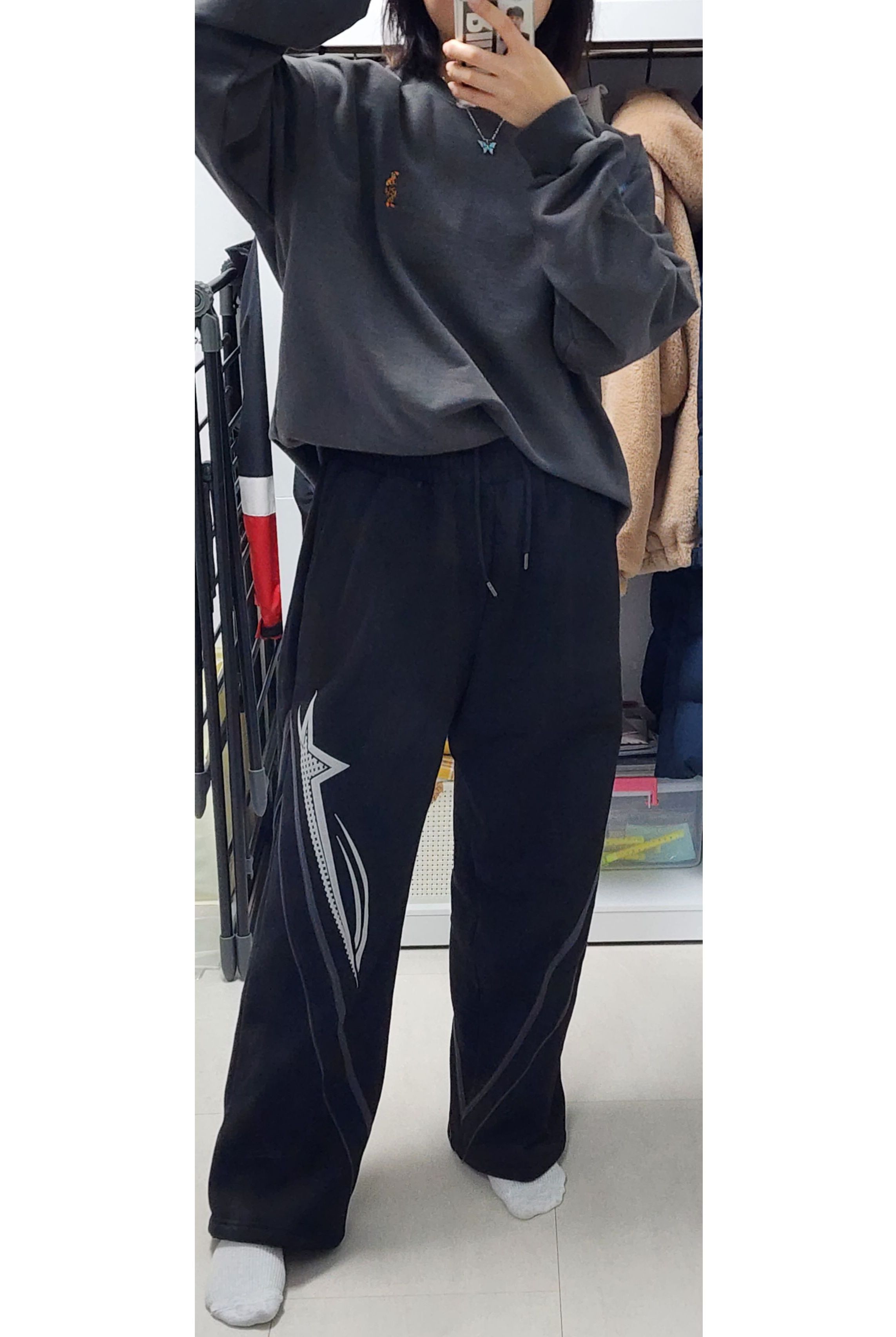 ★TWS★【GAKKAI UNIONS】★Rising sweat string line pant.s★ MUSINSA | GAKKAI UNIONS SINGLE PLEATED WIDE SWEATPANTS BLACK