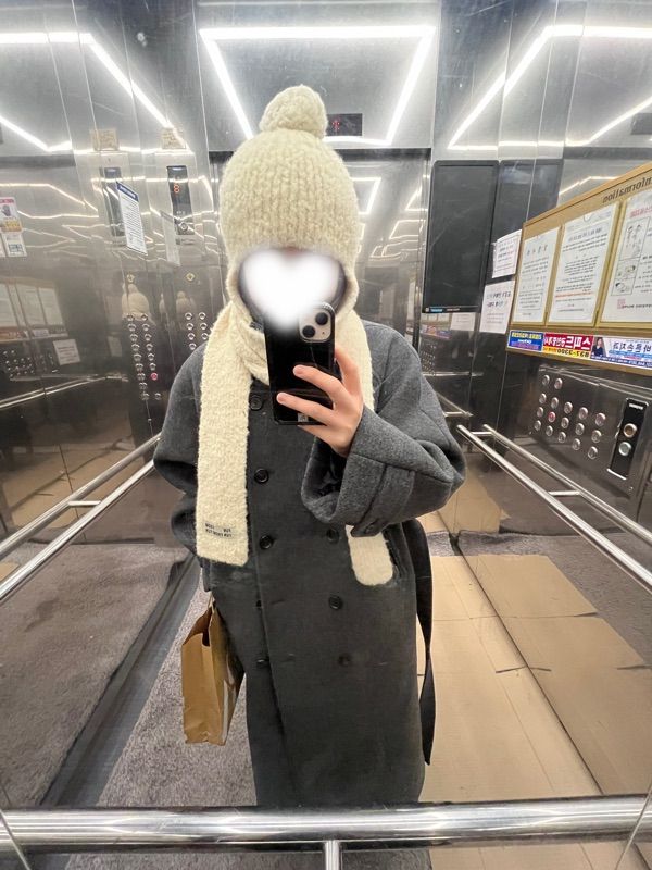 MUSINSA公式 | FUNFROMFUN BOUCLE BALACLAVA MUFFLER, RAINBOW