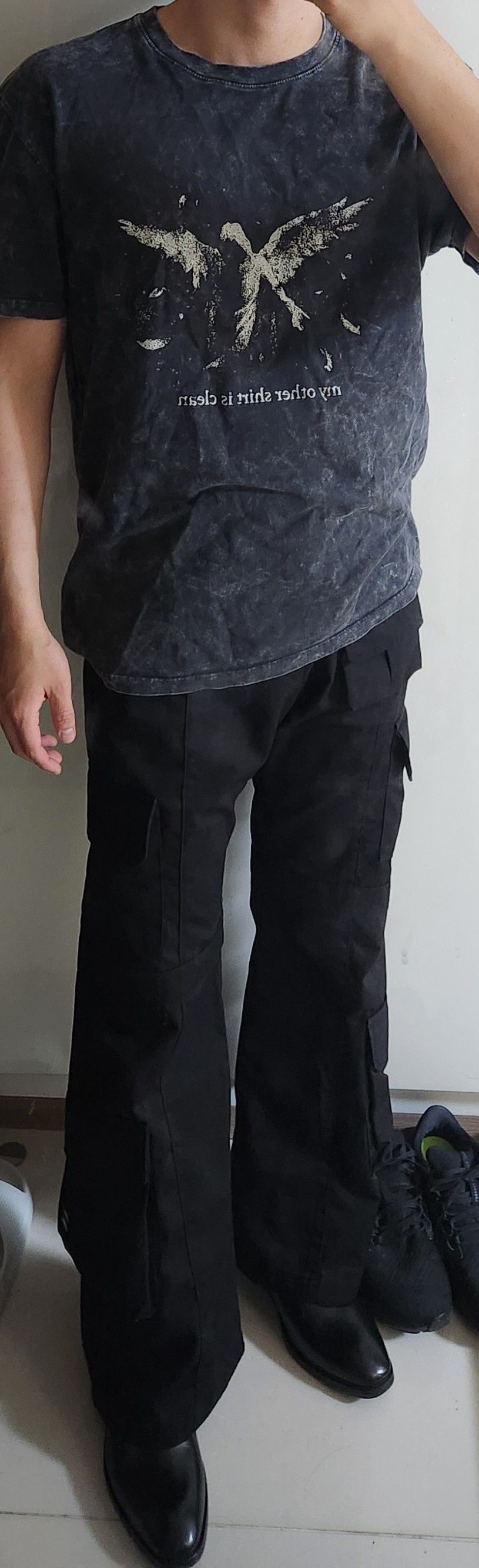 MUSINSA | FLAREUP 5.cargo Flare Pants (FL-234_Black)