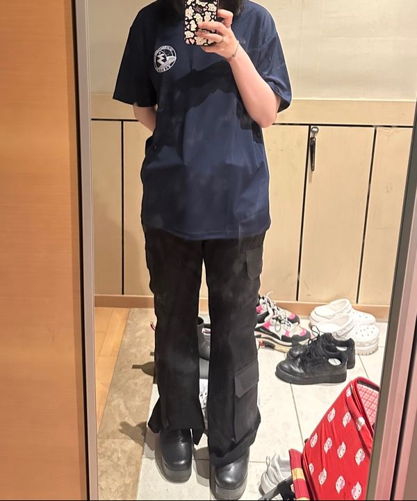 MUSINSA公式 | FLAREUP 5.cargo Flare Pants (FL-234_Black)