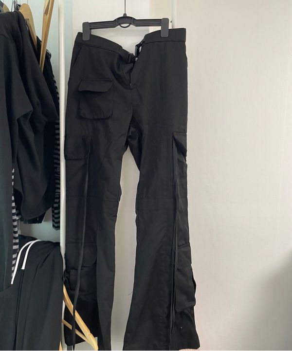 MUSINSA公式 | FLAREUP 5.cargo Flare Pants (FL-234_Black)
