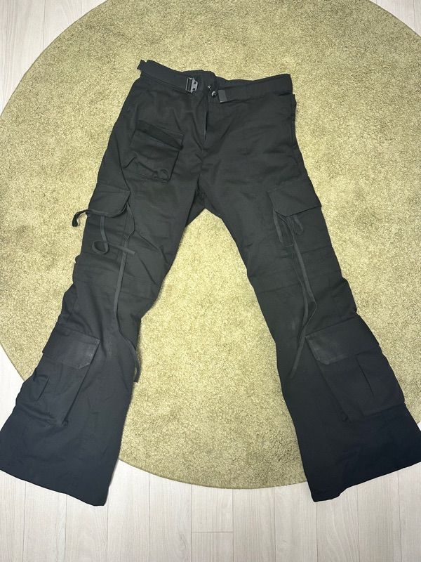 カーゴフレアパンツ　FLAREUP musinsa ブラック MUSINSA公式 | FLAREUP 5.cargo Flare Pants (FL-234_Black)