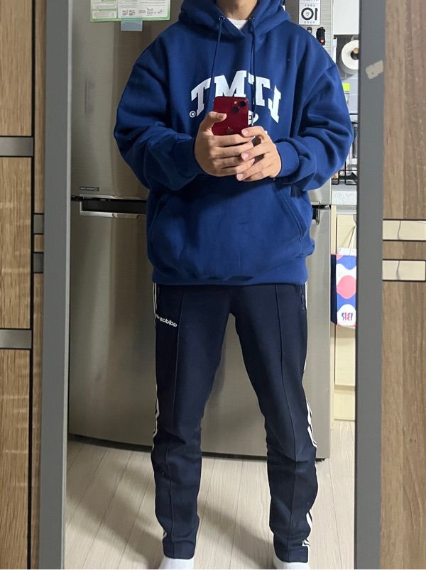 MUSINSA | LIKE THE MOST Soft LTMT Over Hoodie (Blue)