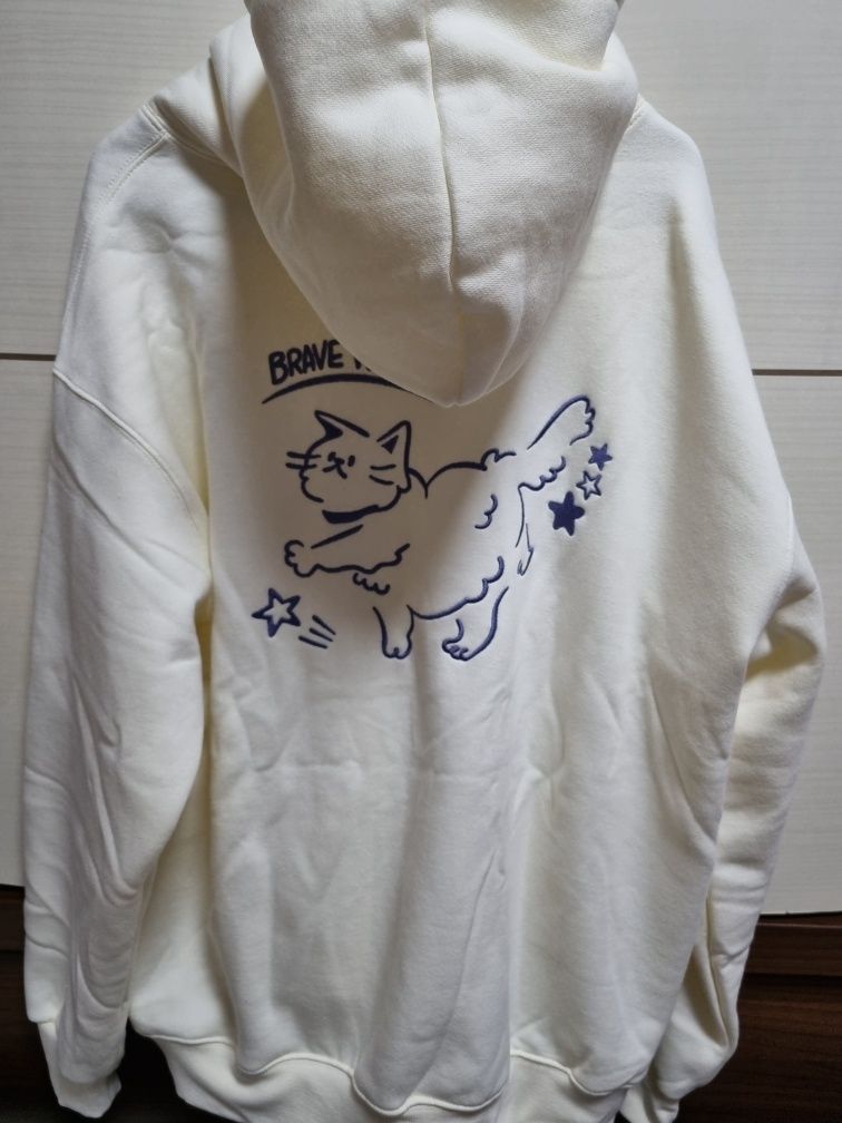 【CPGN STUDIO】23FW★ BRAVE CAT Embroidered Hoodie MUSINSA | CPGN STUDIO BRAVE CAT embroidered hoodie cream