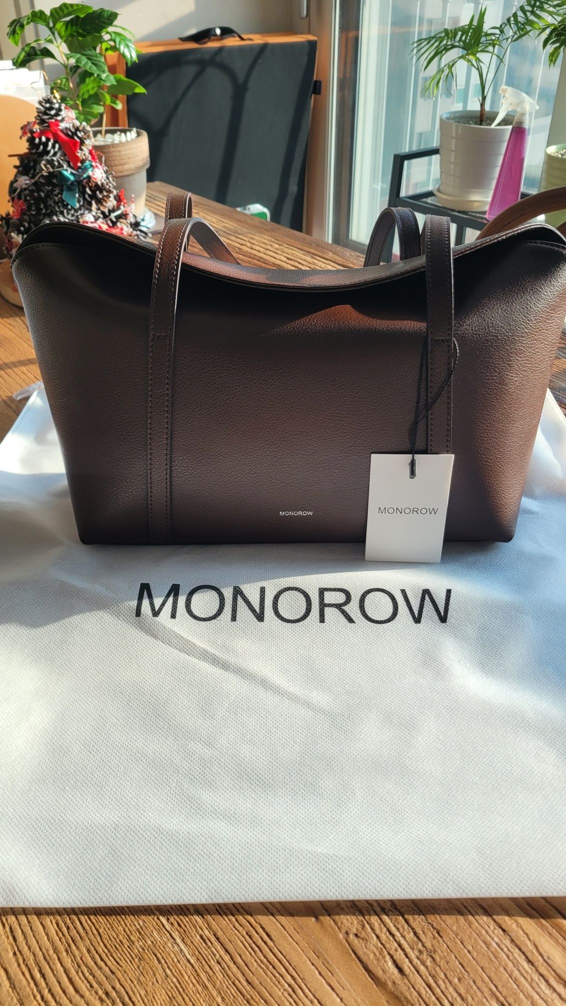 MUSINSA | MONOROW Sarah bag burgundy brown