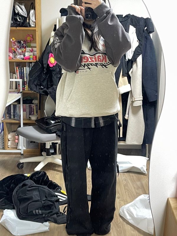 MUSINSA | CPGN STUDIO Kaizen Raglan Pigment Snap Hood Smoke