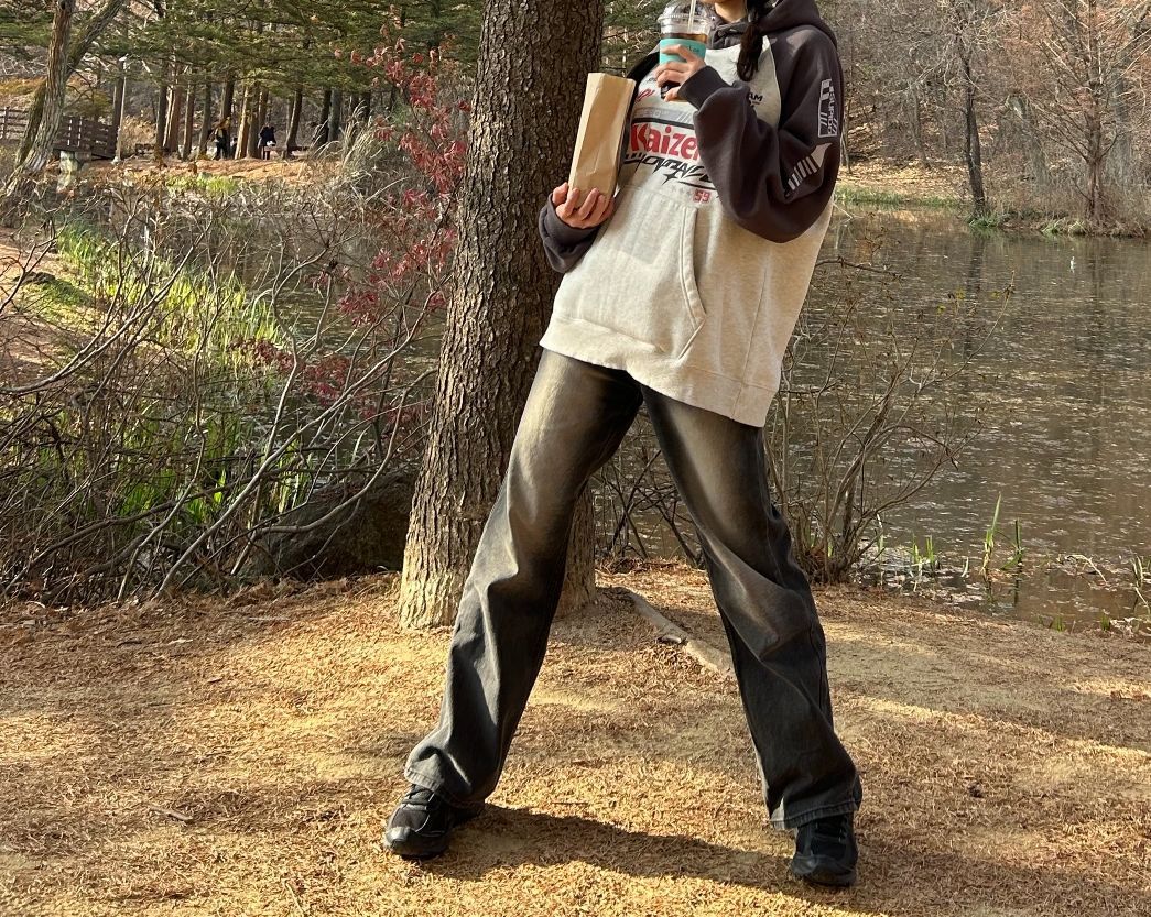 MUSINSA | CPGN STUDIO Kaizen Raglan Snap Hood Charcoal