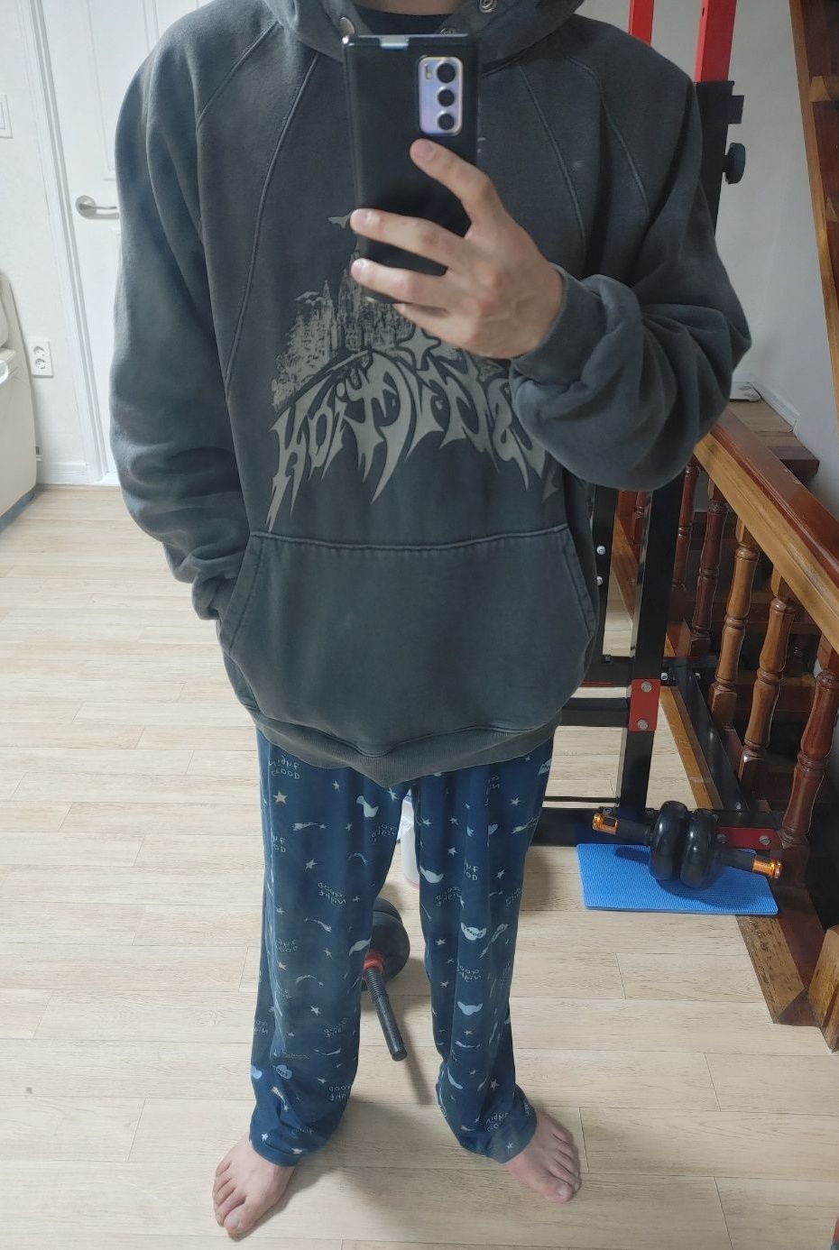 MUSINSA | CPGN STUDIO Restriction Pigment Snap Hoodie Smoke