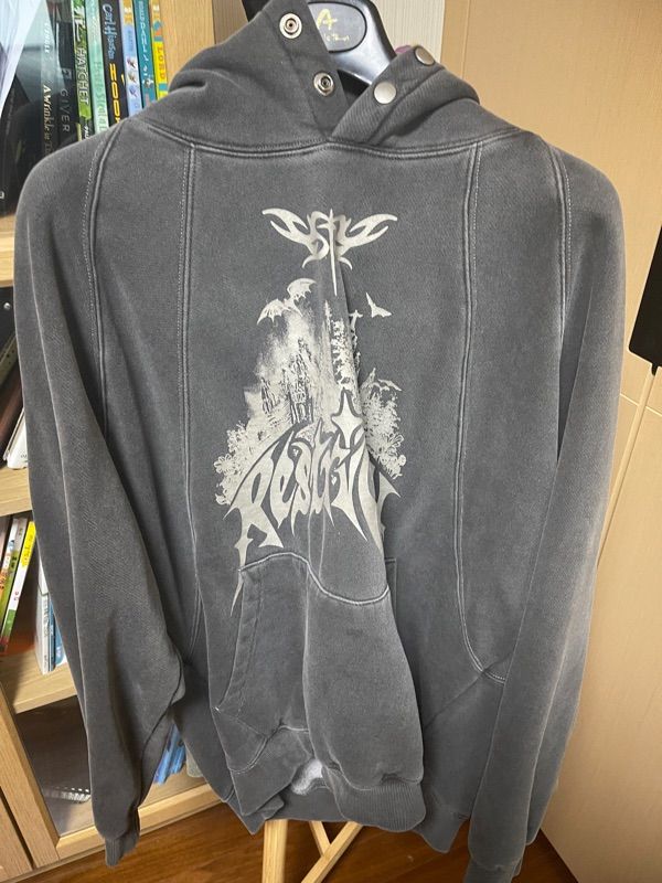 MUSINSA | CPGN STUDIO Restriction Pigment Snap Hoodie Smoke