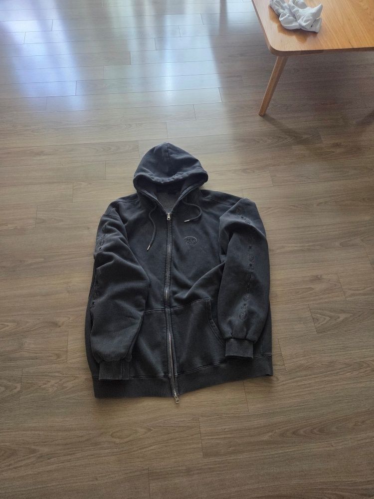 MUSINSA | CPGN STUDIO [2-WAY] Sleeve Star Pigment Hoodie Zip-Up