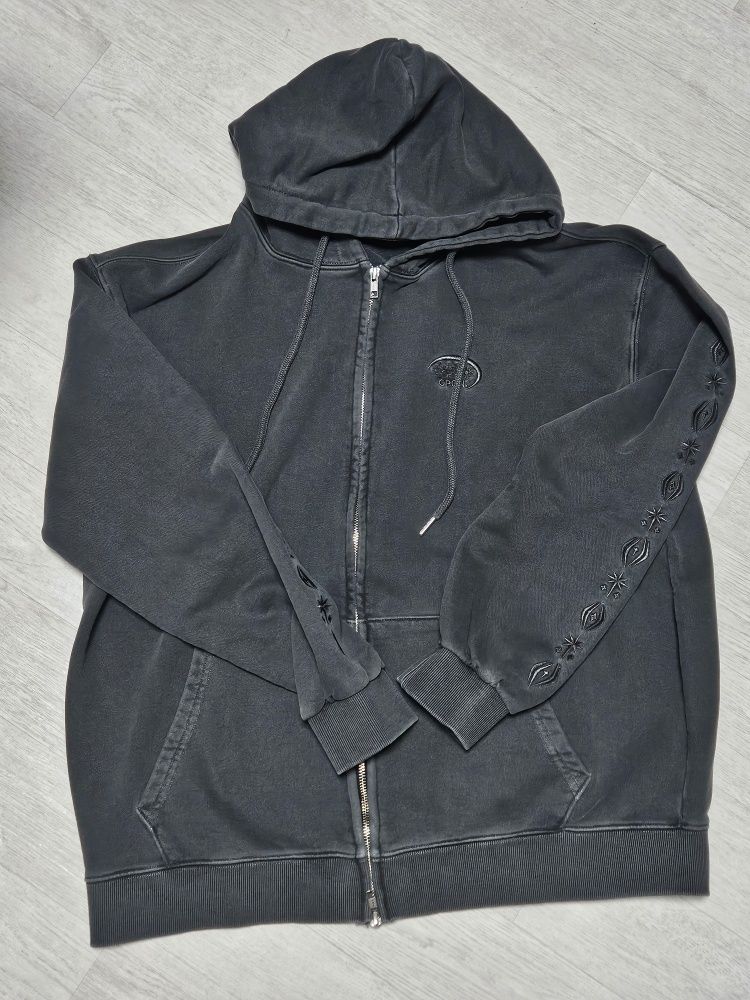 MUSINSA | CPGN STUDIO [2-WAY] Sleeve Star Pigment Hoodie Zip-Up