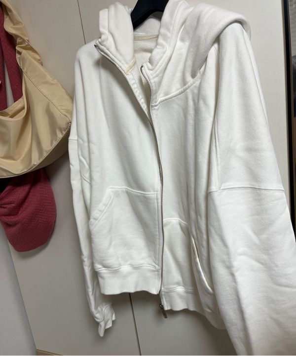 MUSINSA | GLOWNY G CLASSIC WASHED BOXY ZIP UP (WHITE)