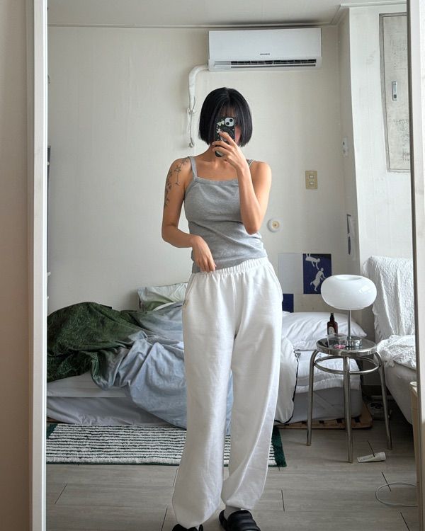 ◆GLOWNY◆ G CLASSIC WASHED SWEATPANTS CHARCOAL GY23CLBZU002 MUSINSA | GLOWNY G CLASSIC WASHED SWEATPANTS (CHARCOAL)