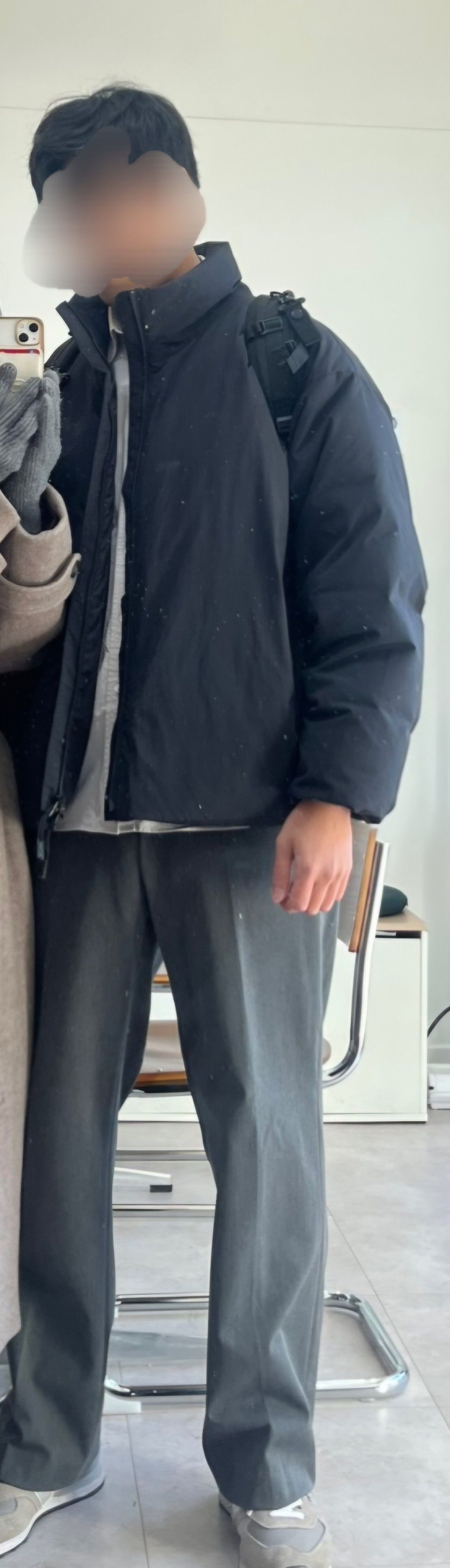 MUSINSA公式 | ANOTHER OFFICE Snowman Down Jacket (Black)