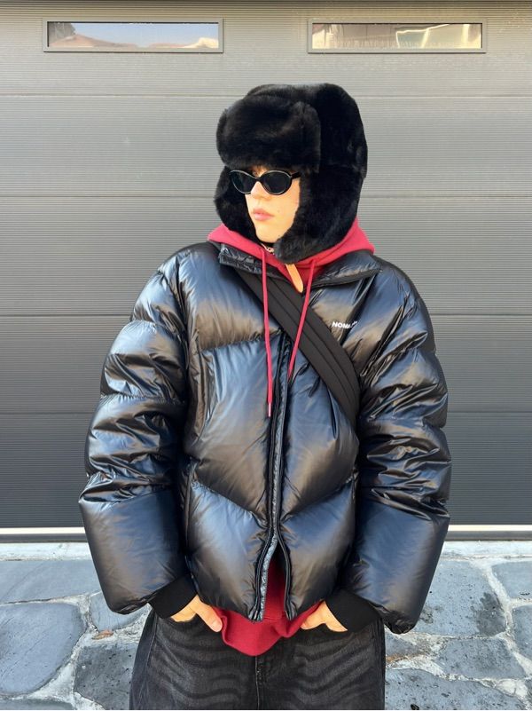 MUSINSA | VARZAR VA Stud Buckle Fur Trooper Hat Black