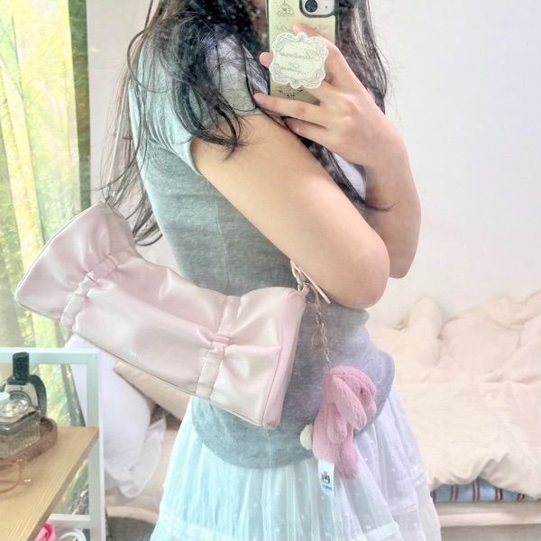 ●STAND OIL●PLEATS BAG 3色 バレエコアルック 韓国人気 ○STAND OIL○PLEATS BAG 3色 バレエコアルック 韓国人気 (STAND