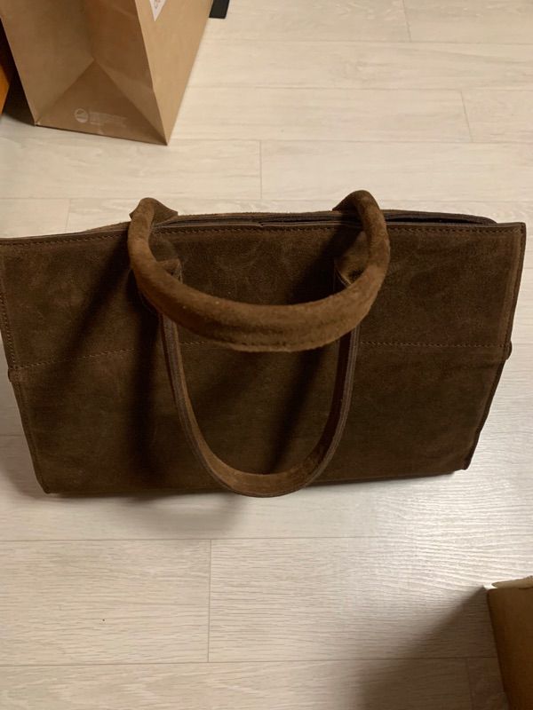 MUSINSA | ANDROS Calf Suede Classic Tough Work Bag (Brown)