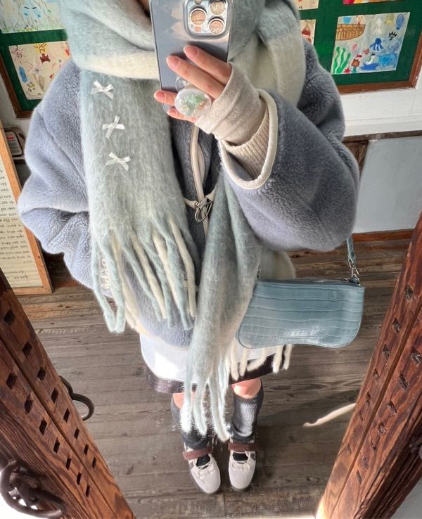 MUSINSA | ZEROPLANET Soft ribbon long muffler [3COLOR]
