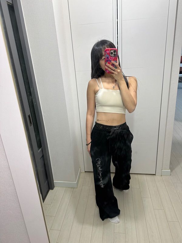 MUSINSA | BADBLOOD Pure Lace Trim Jogger - Ash Gray