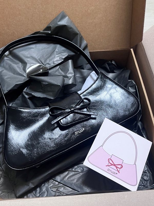 MUSINSA公式 | TTMAB Bow Small baguette bag - 2A.M. black
