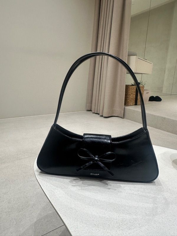 MUSINSA | TTMAB Bow Small baguette bag - 2A.M. black