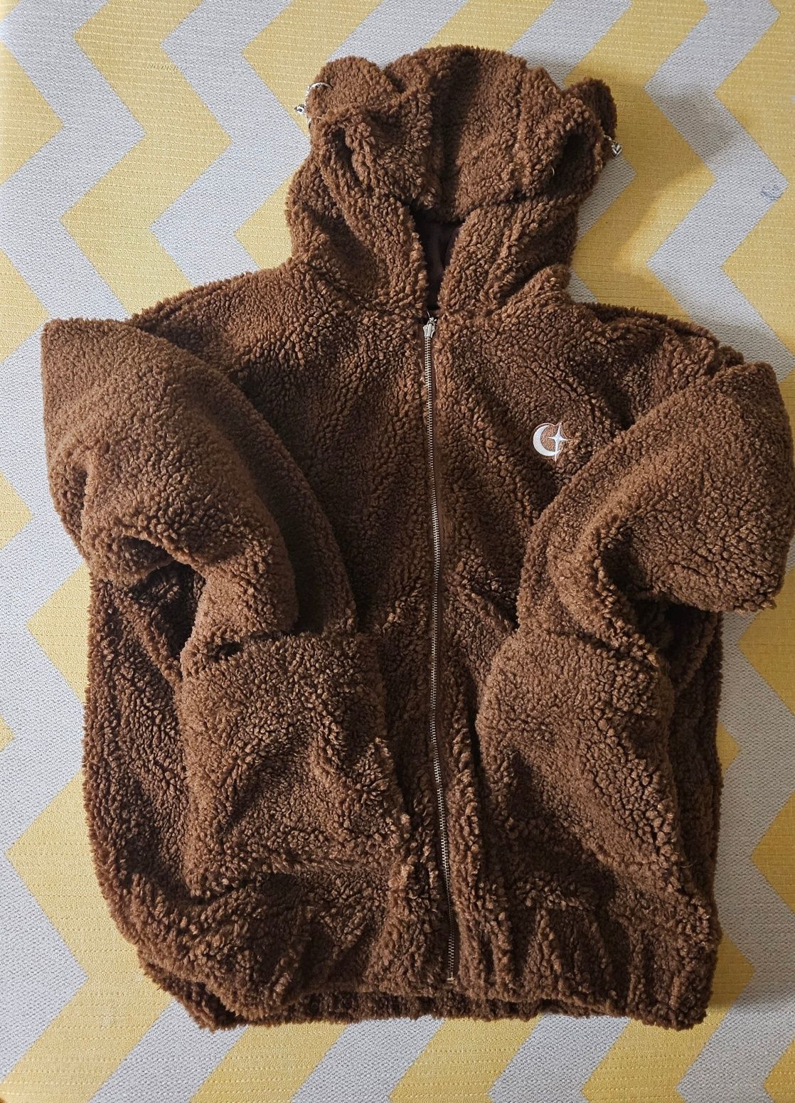 MUSINSA | CLUT STUDIO 0 2 Punk Bear Fleece Jacket - Black