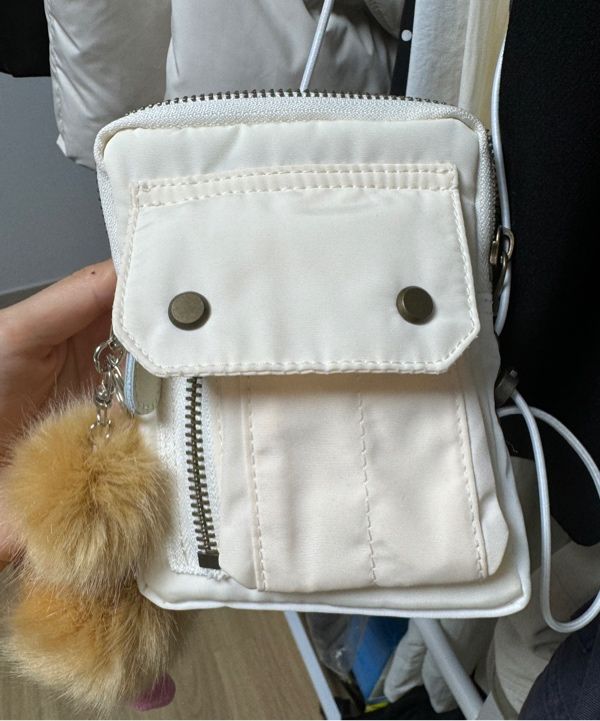 未使用 KIJUN キジュン ショルダーポシェット 1点 ホワイト ポリエステル100% Mini Bag バッグ 鞄 韓国 TWICEチェヨン レディース AU1292C 未使用 KIJUN キジュン ショルダーポシェット 1点 ホワイト
