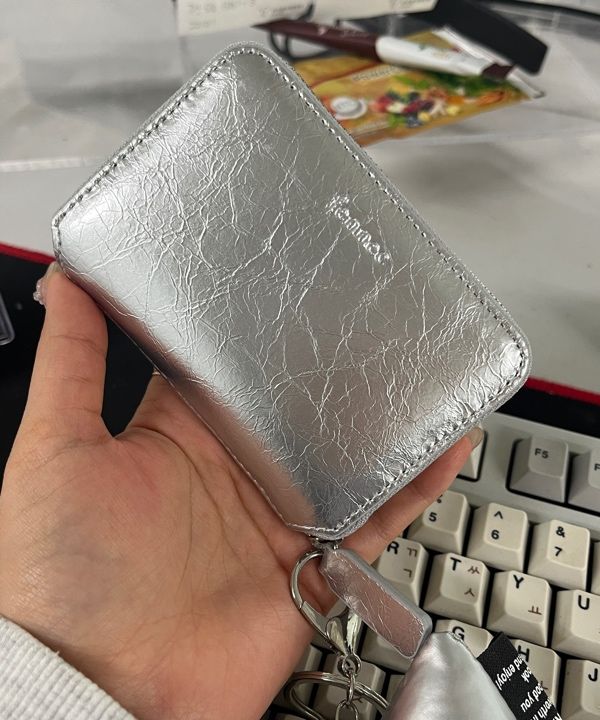 MUSINSA | fennec CRINKLE MINI POCKET - SILVER